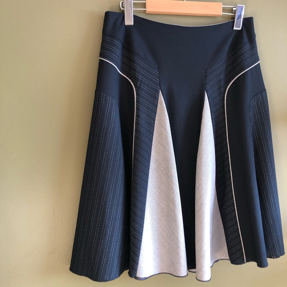 Navy knee length skirt